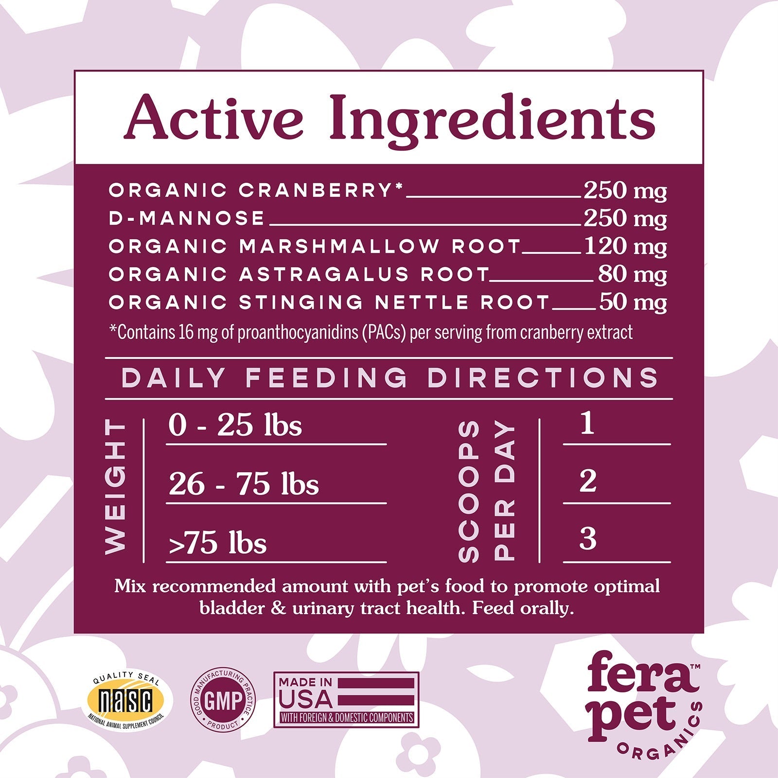 Bladder Support for Dogs and Cats - Eva Pet - Fera Pet Organics