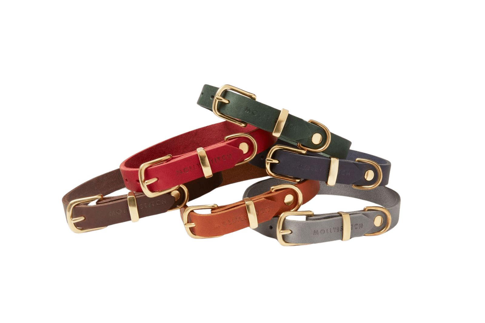Butter Leather Dog Collar - Chili Red - Eva Pet - mollyandstitchus