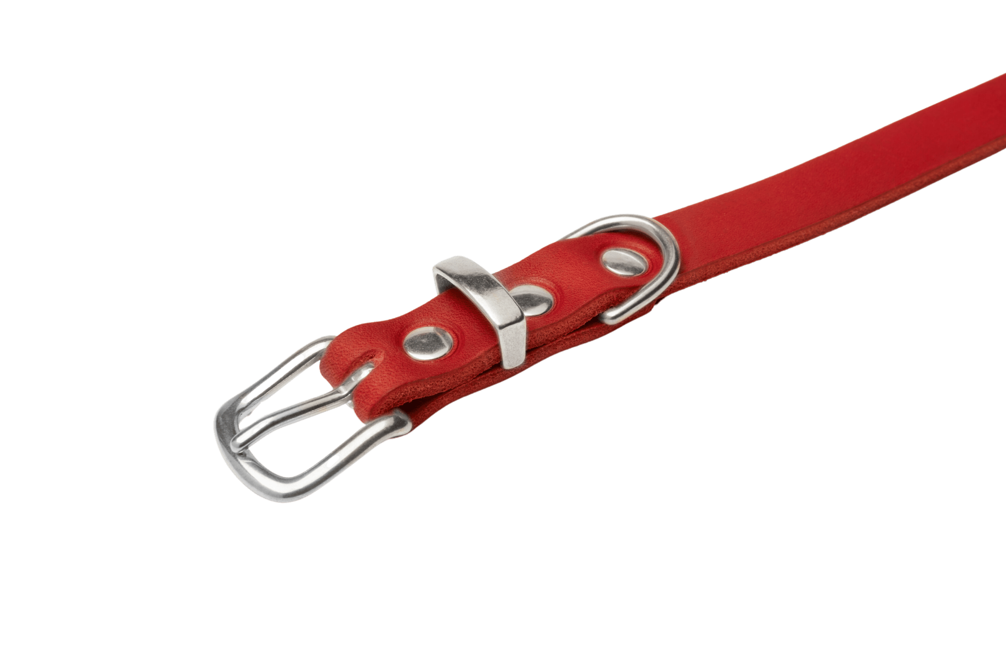Butter Leather Dog Collar - Chili Red - Eva Pet - mollyandstitchus