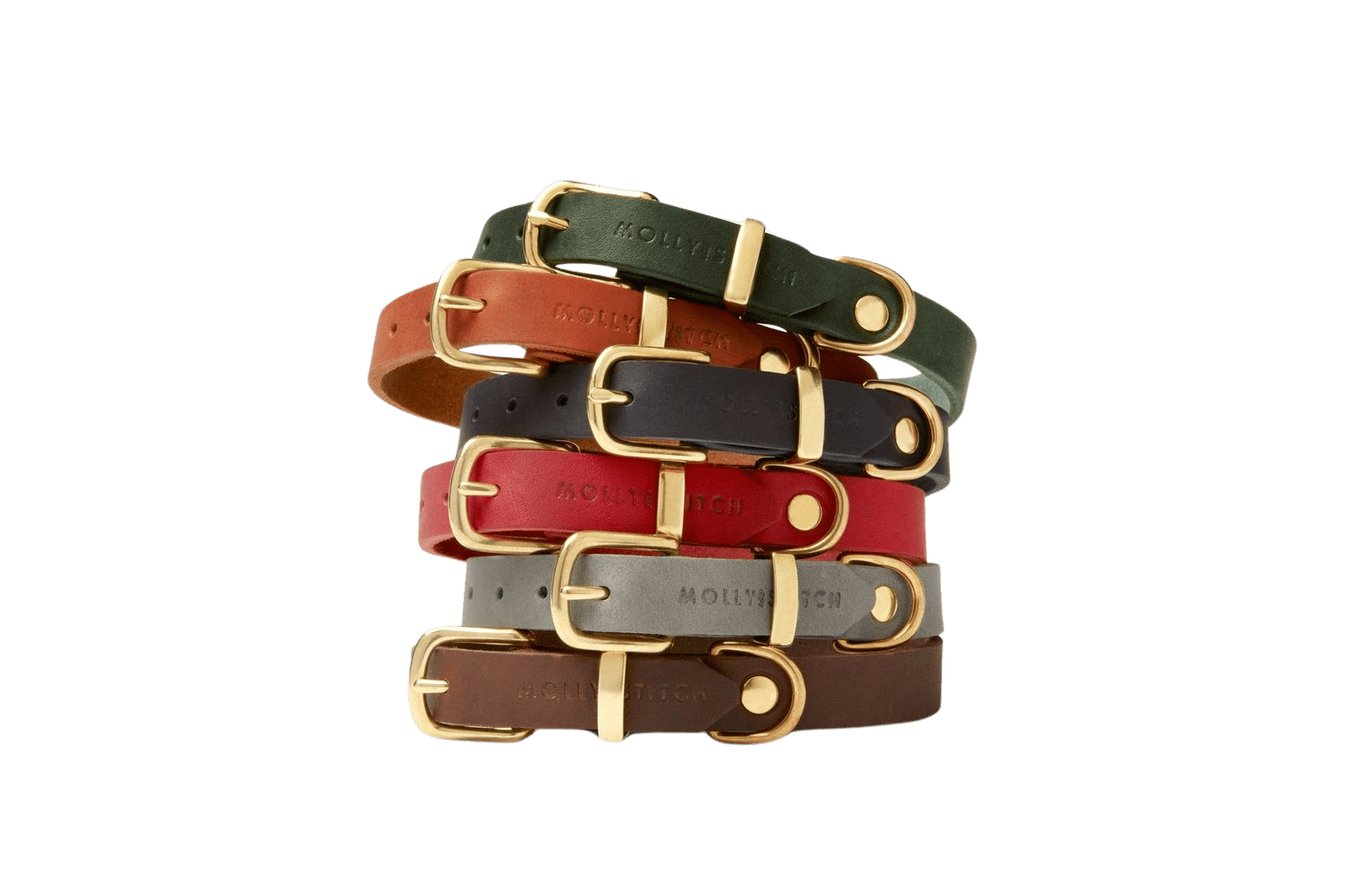 Butter Leather Dog Collar - Chili Red - Eva Pet - mollyandstitchus