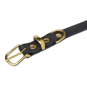 Butter Leather Dog Collar - Navy Blue - Eva Pet - mollyandstitchus