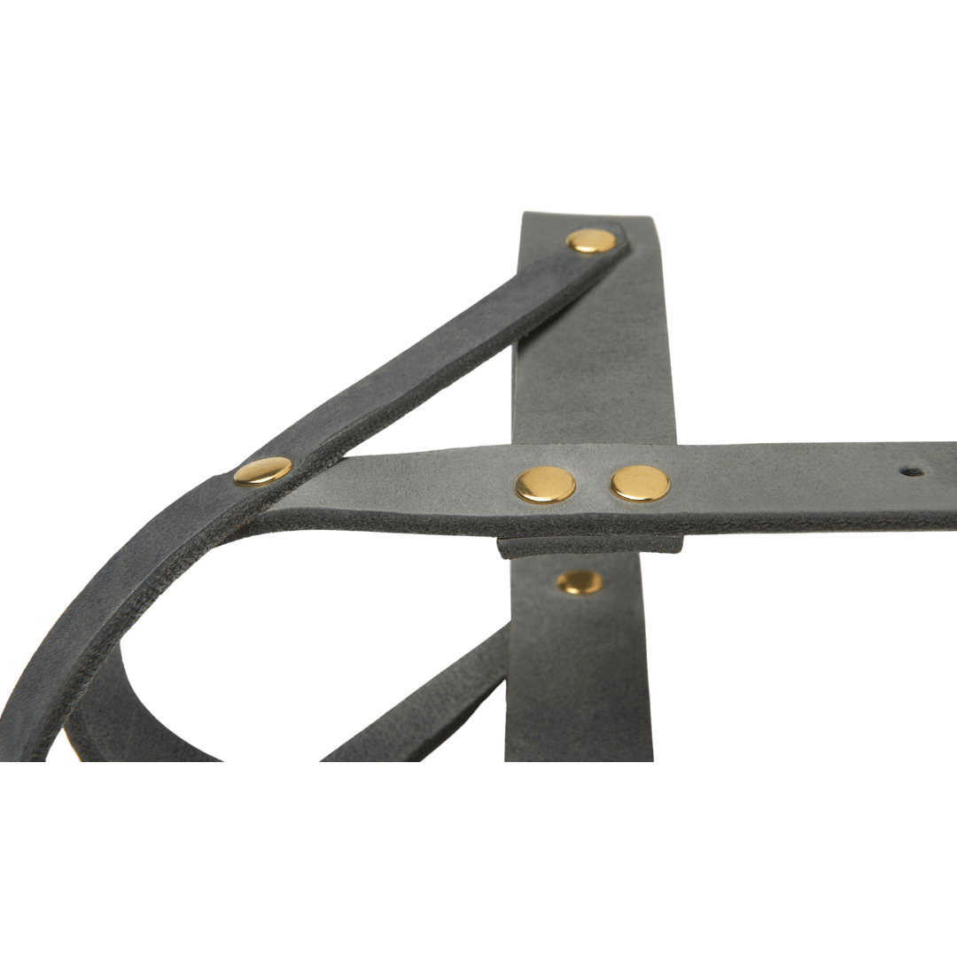 Butter Leather Dog Harness - Timeless Grey - Eva Pet - mollyandstitchus
