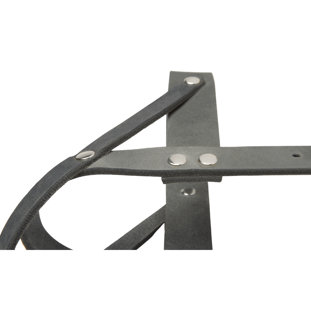 Butter Leather Dog Harness - Timeless Grey - Eva Pet - mollyandstitchus