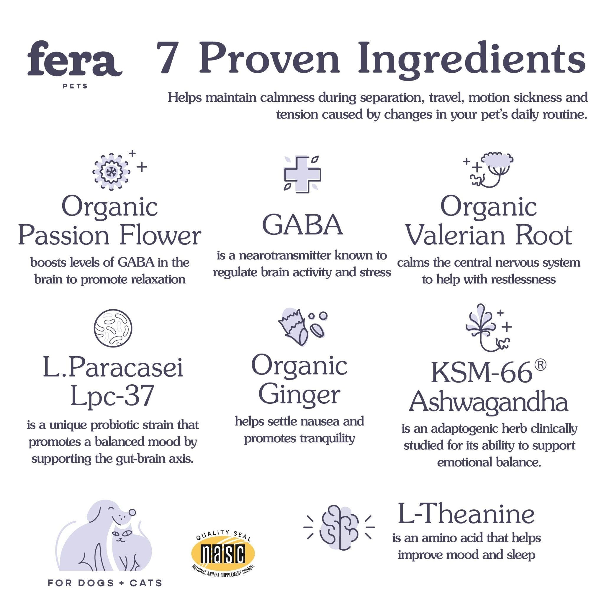 Calming Support for Dogs and Cats - Eva Pet - Fera Pet Organics