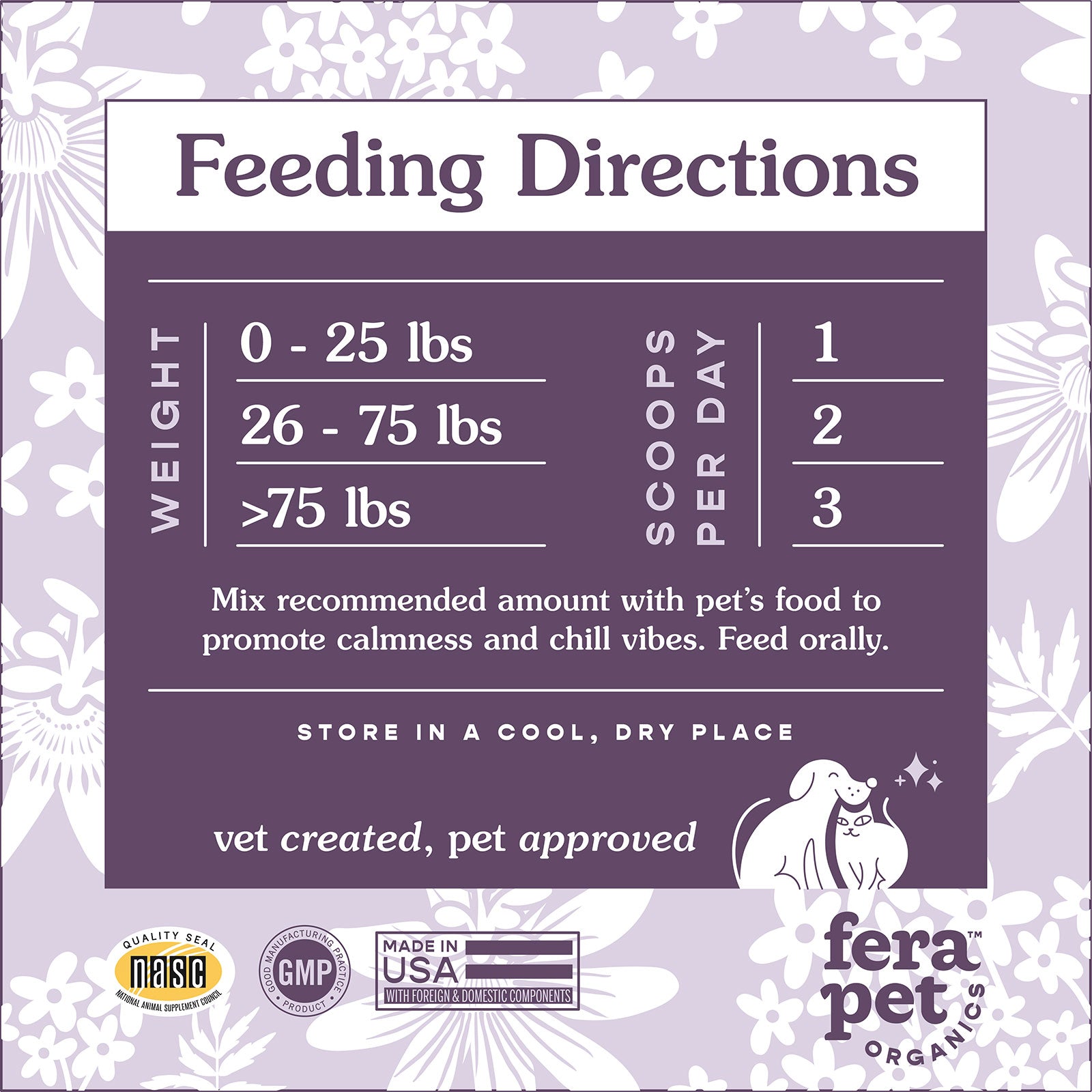 Calming Support for Dogs and Cats - Eva Pet - Fera Pet Organics