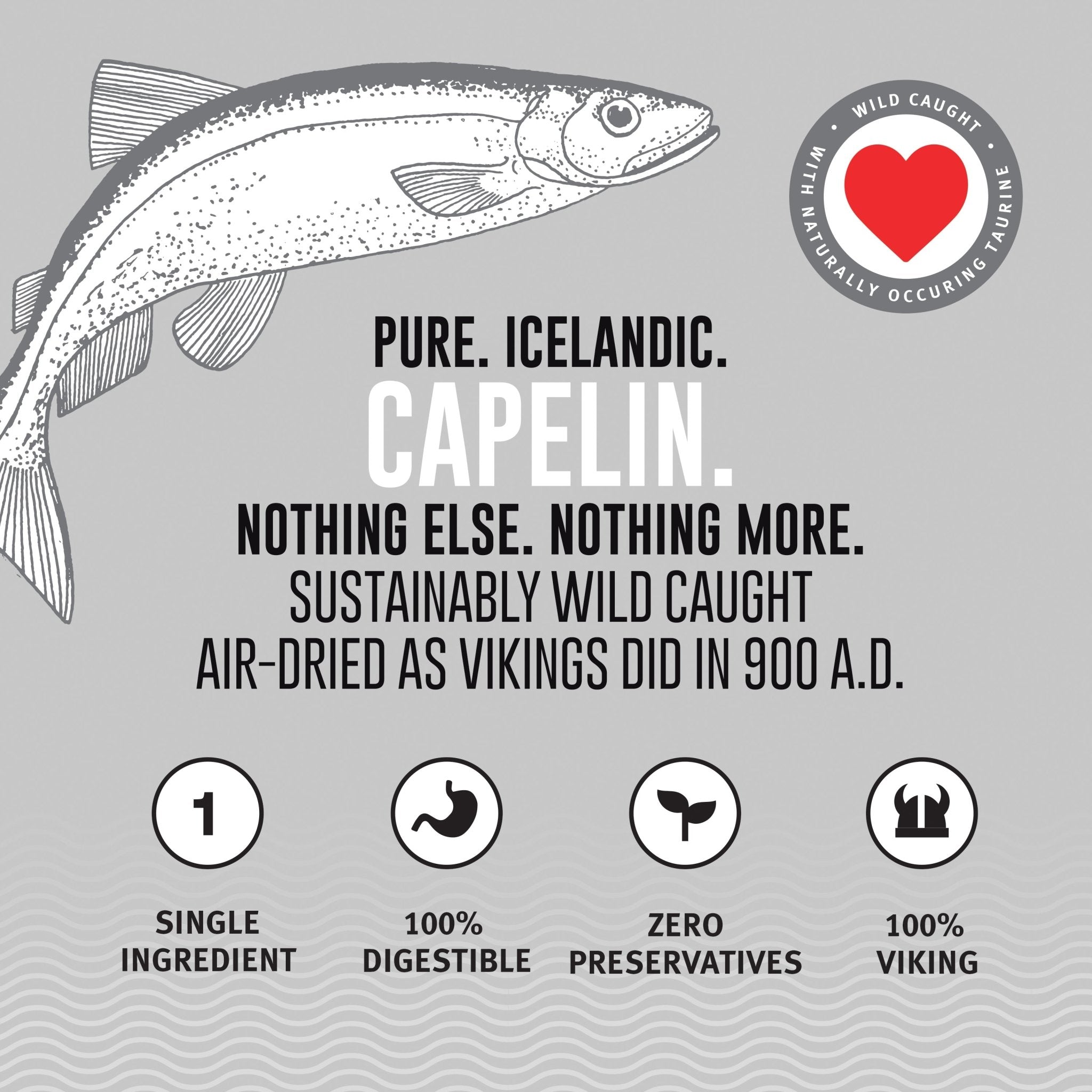 Capelin Whole Fish & Pieces Dog Treats - Eva Pet - Icelandic+