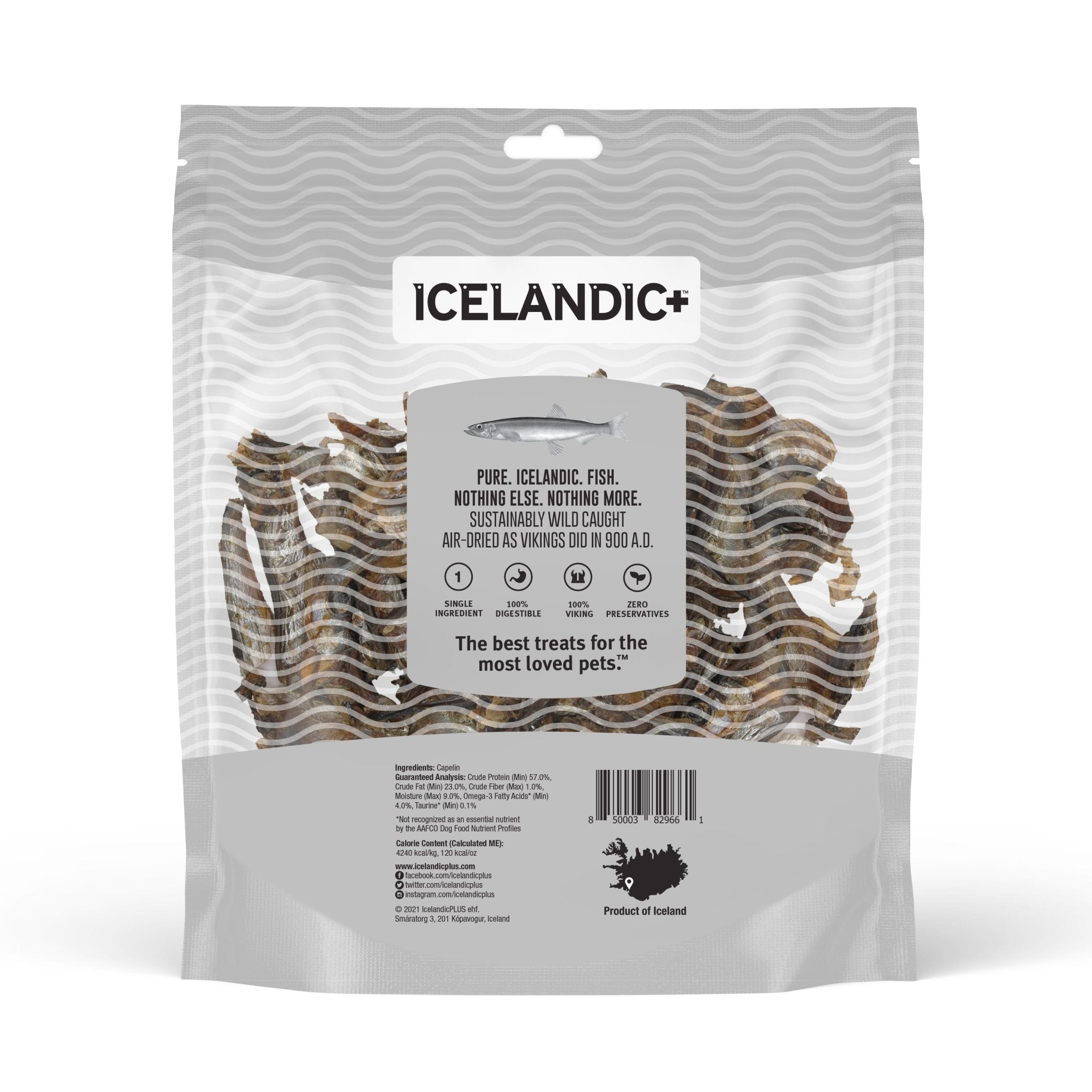 Capelin Whole Fish & Pieces Dog Treats - Eva Pet - Icelandic+