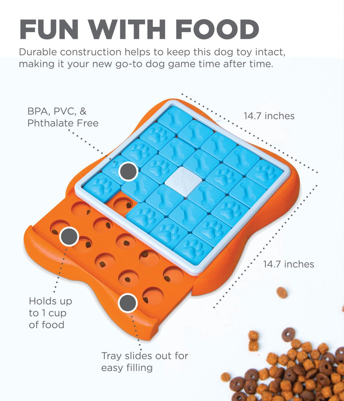 Challenge Slider Interactive Treat Puzzle Dog Toy, Multi - Eva Pet - Outward Hound
