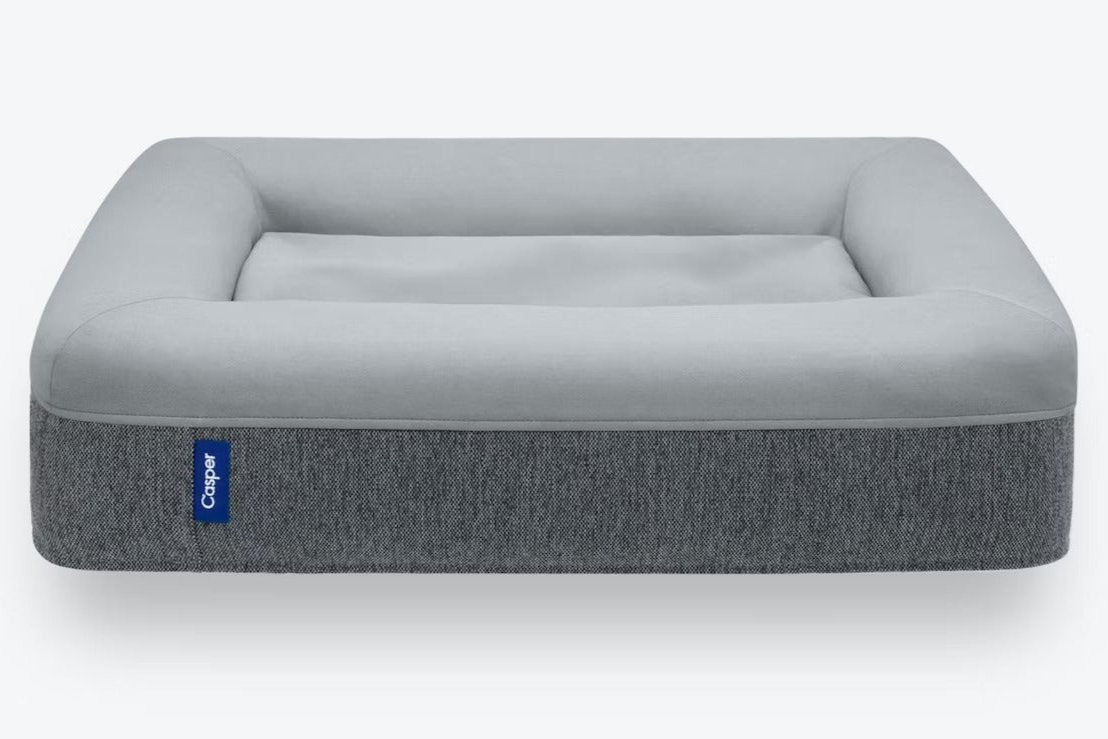 gray dog bed