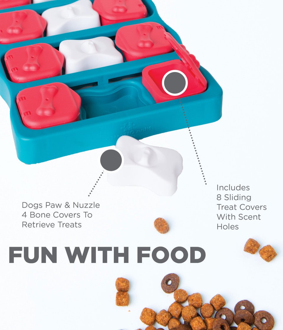 Dog Brick Interactive Treat Puzzle Dog Toy, Blue - Eva Pet - Outward Hound