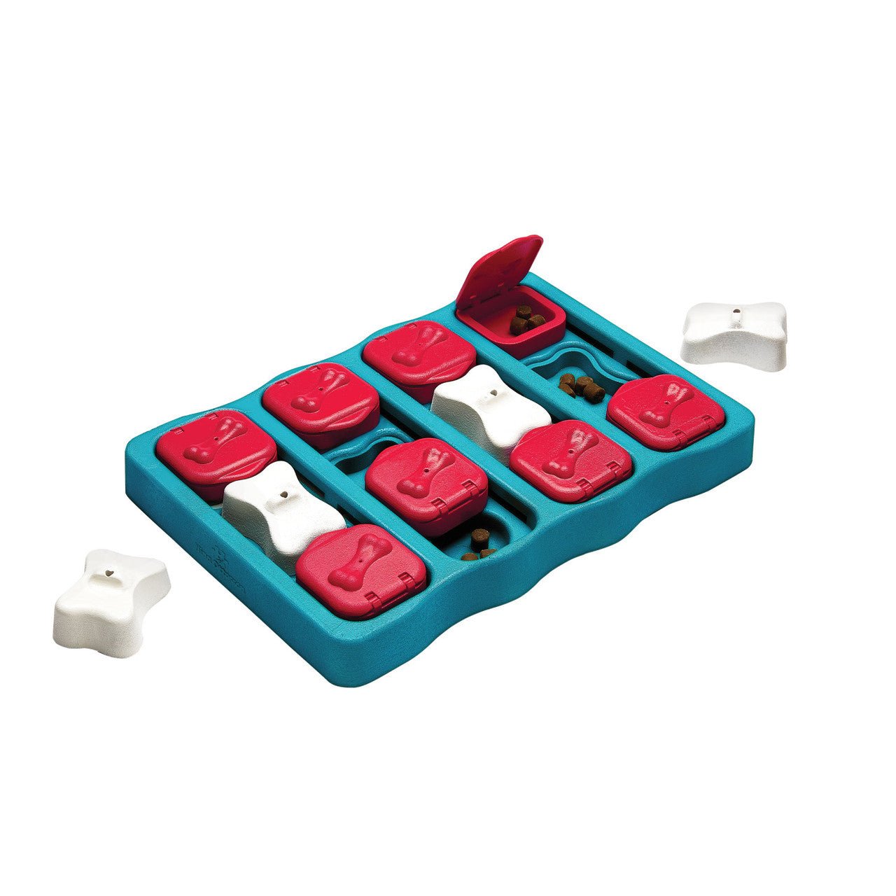 Dog Brick Interactive Treat Puzzle Dog Toy, Blue - Eva Pet - Outward Hound