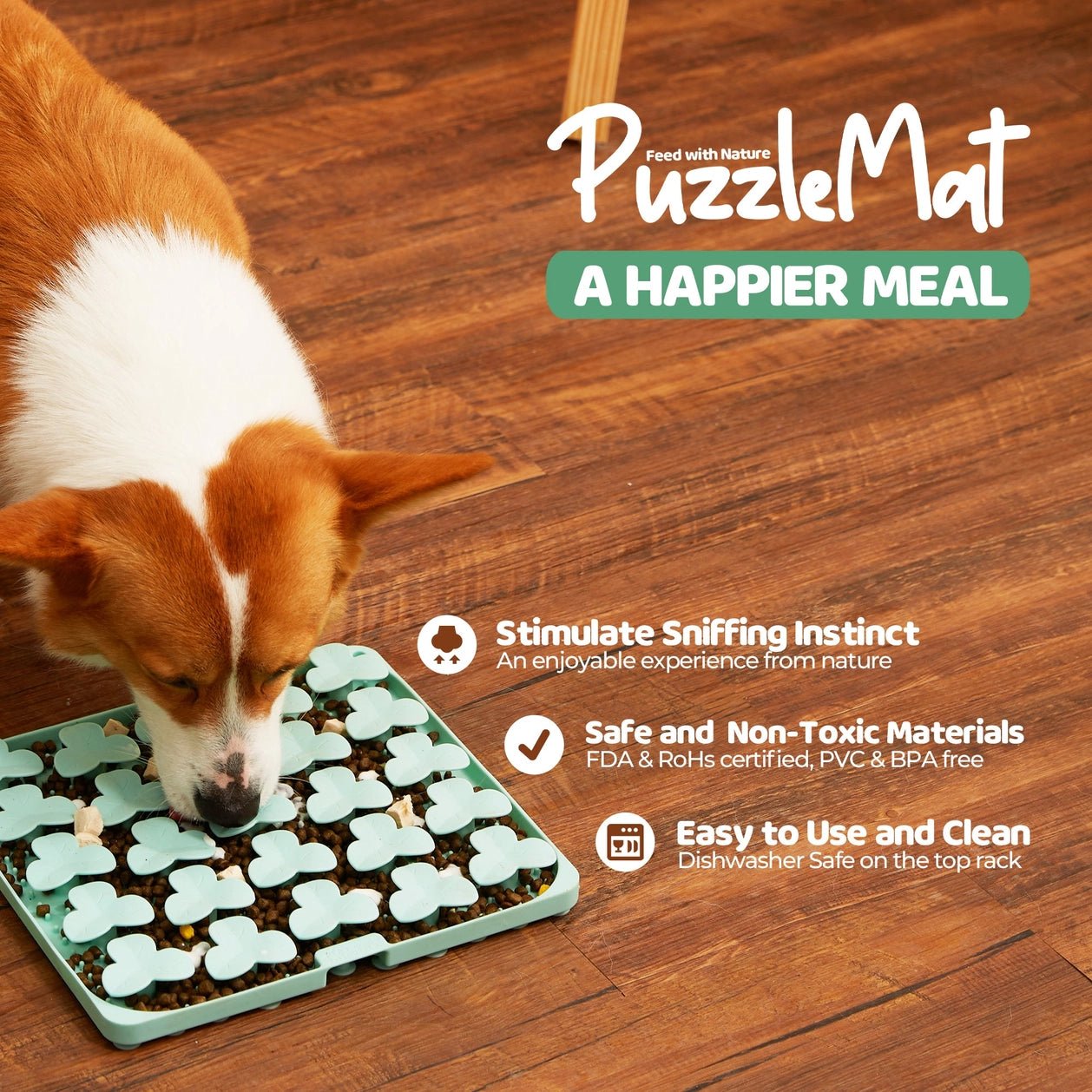 Dog Puzzle Mat - Slow Feeding Mat(Green) - Eva Pet - Puzzle Feeder™