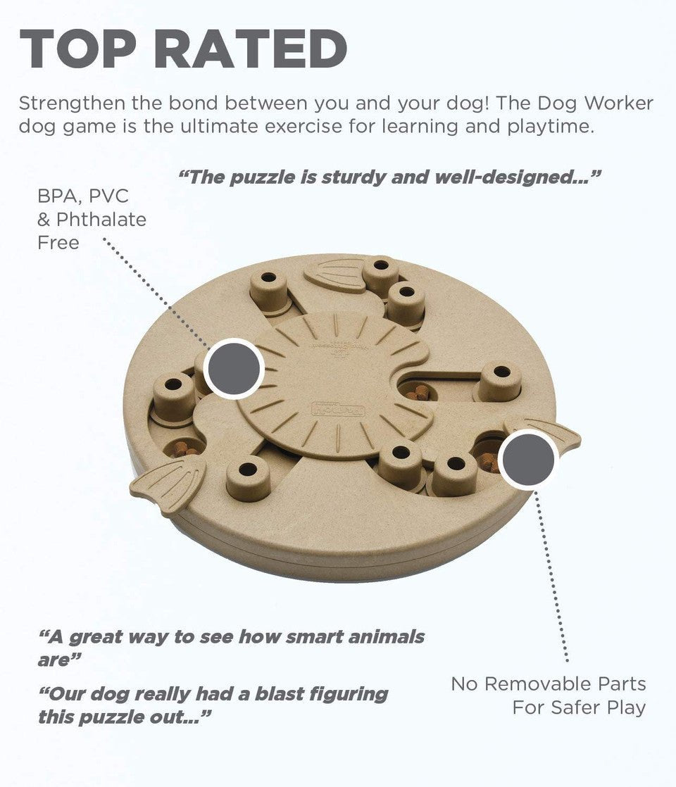 Dog Worker Interactive Treat Puzzle Dog Toy, Tan - Eva Pet - Outward Hound