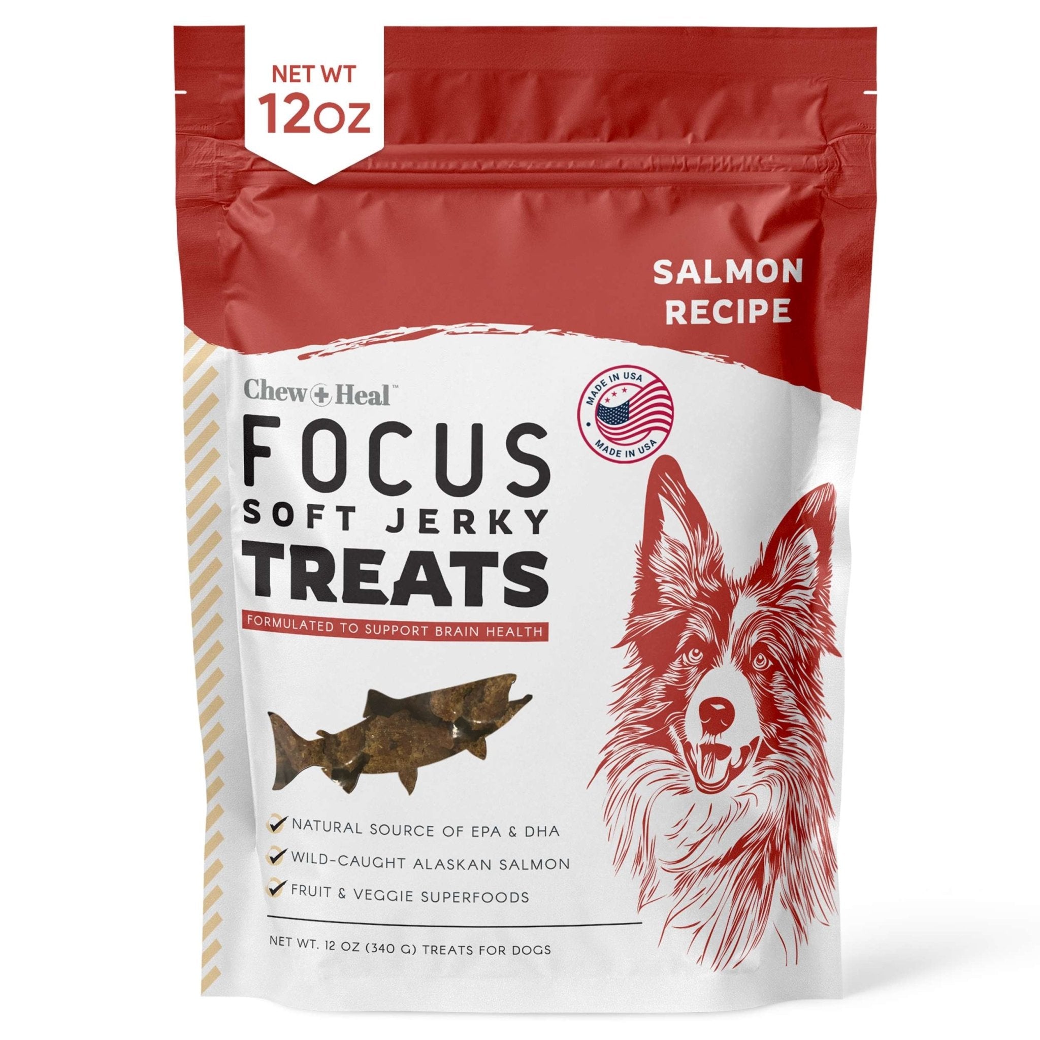 Focus Wild Alaskan Salmon Limited Ingredient Soft Jerky Dog Treats - Eva Pet - Chew + Heal