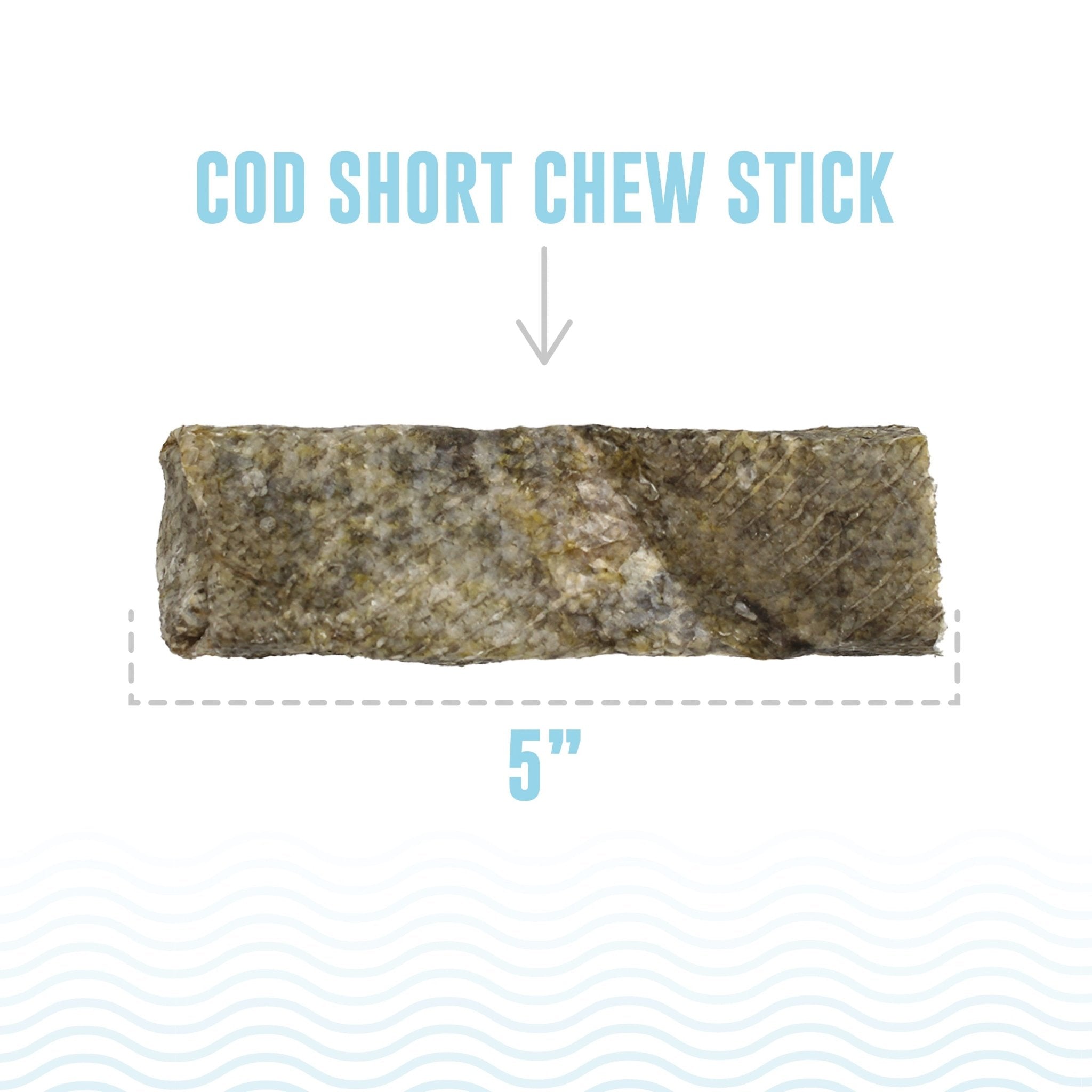 Hand Wrapped Cod Skin Short 5" Chew Sticks for Dogs - Eva Pet - Icelandic+