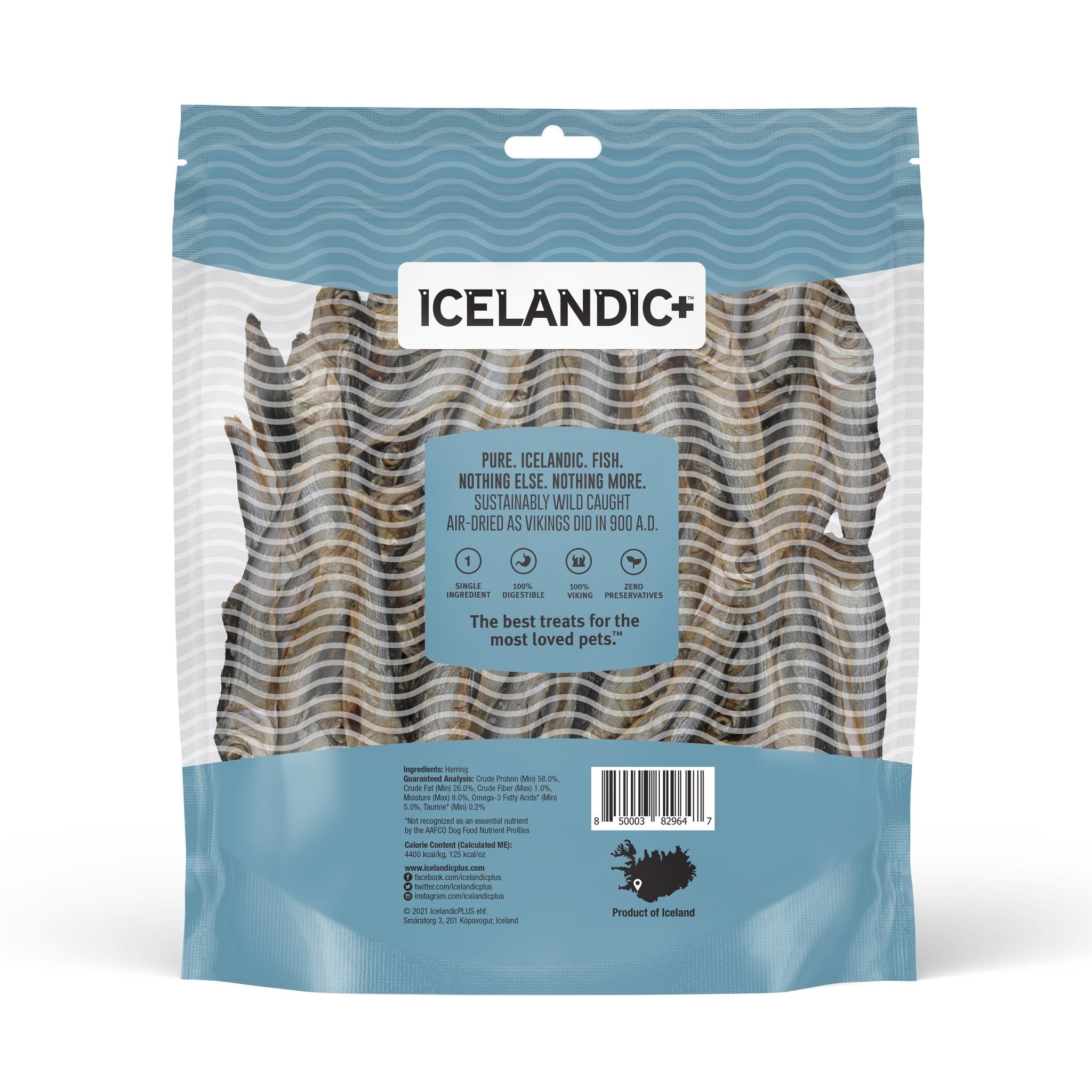 Herring Whole Fish Dog Treats - Eva Pet - Icelandic+
