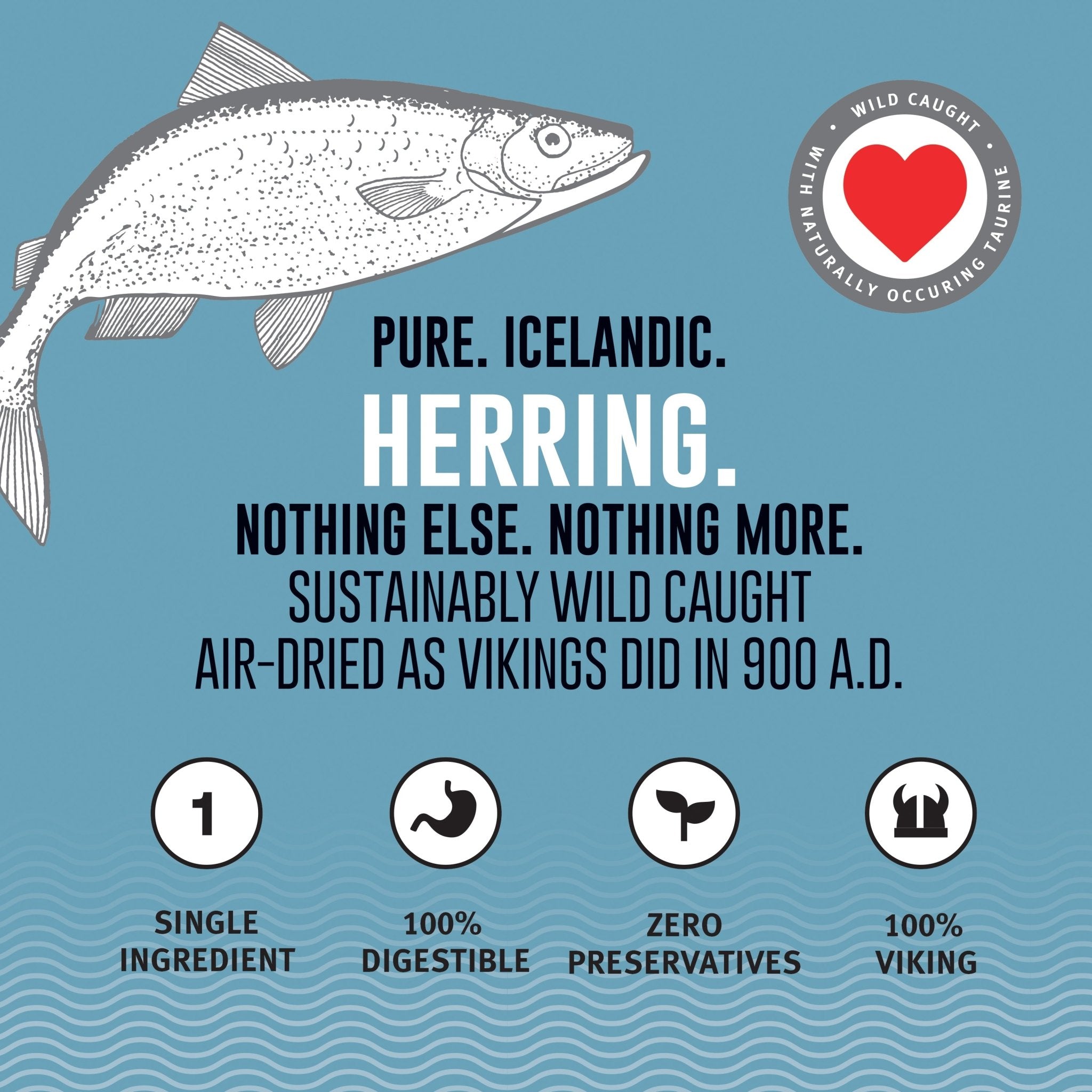 Herring Whole Fish Dog Treats - Eva Pet - Icelandic+