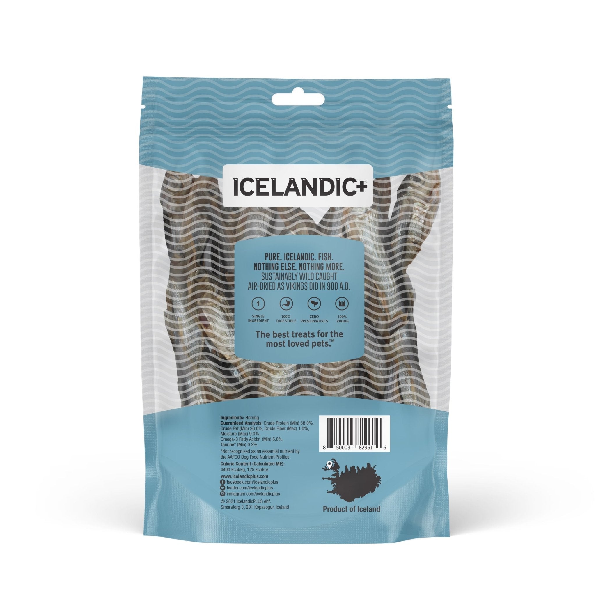 Herring Whole Fish Dog Treats - Eva Pet - Icelandic+