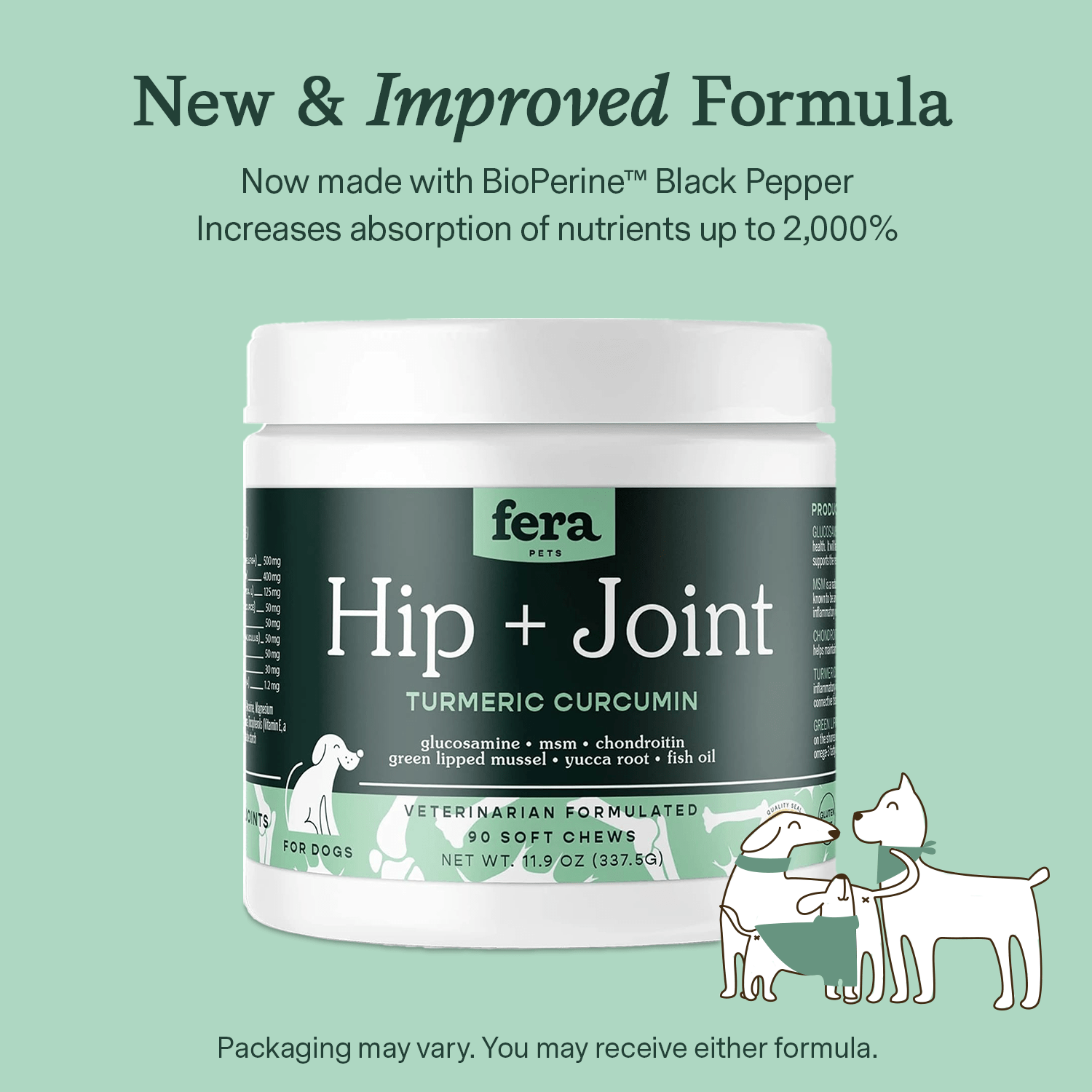 Hip + Joint Support for Dogs - Eva Pet - Fera Pet Organics