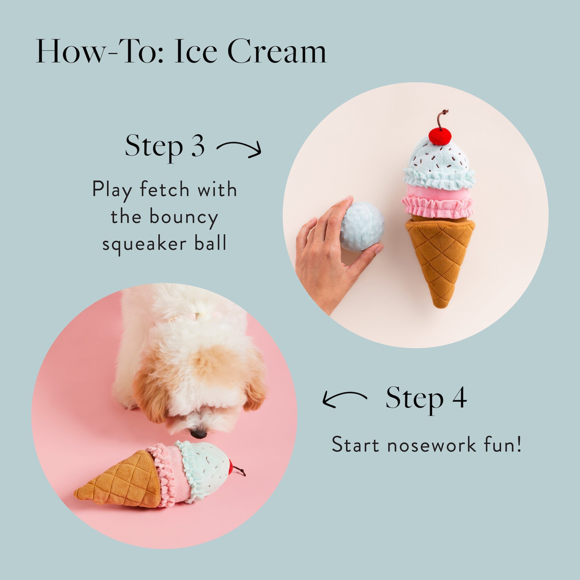 Ice Cream Interactive Snuffle Dog Toy - Eva Pet - The Foggy Dog