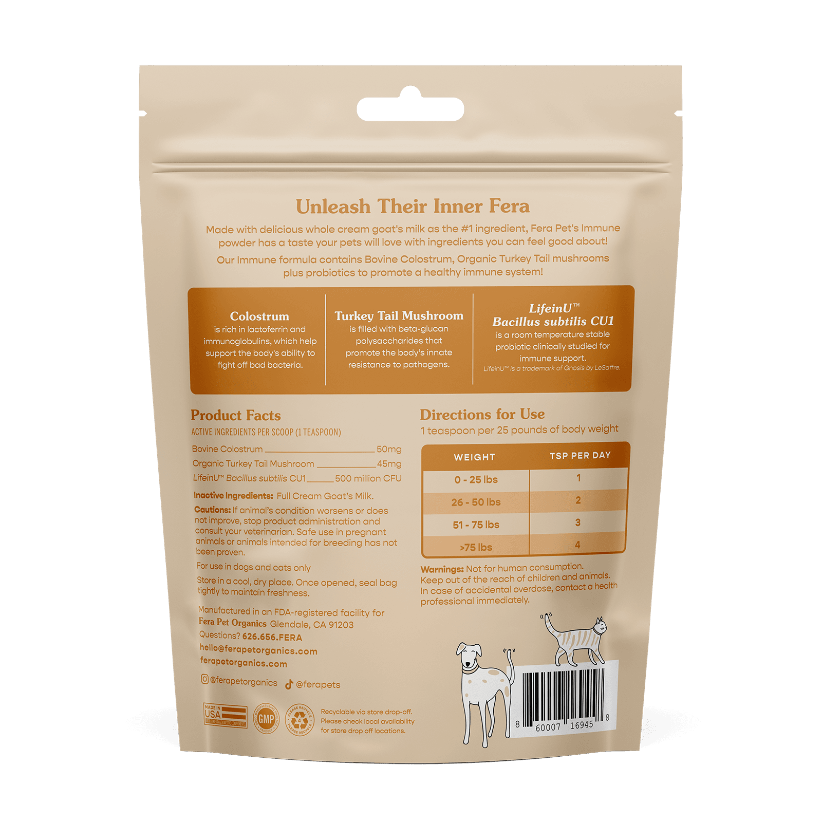 Immune Goat Milk - Eva Pet - Fera Pet Organics