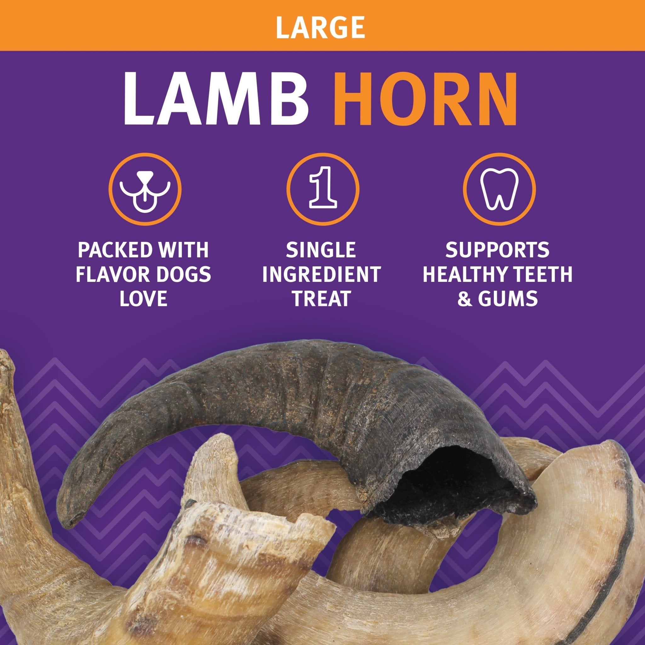 Large Lamb Horn Dog Chew - Eva Pet - Icelandic+