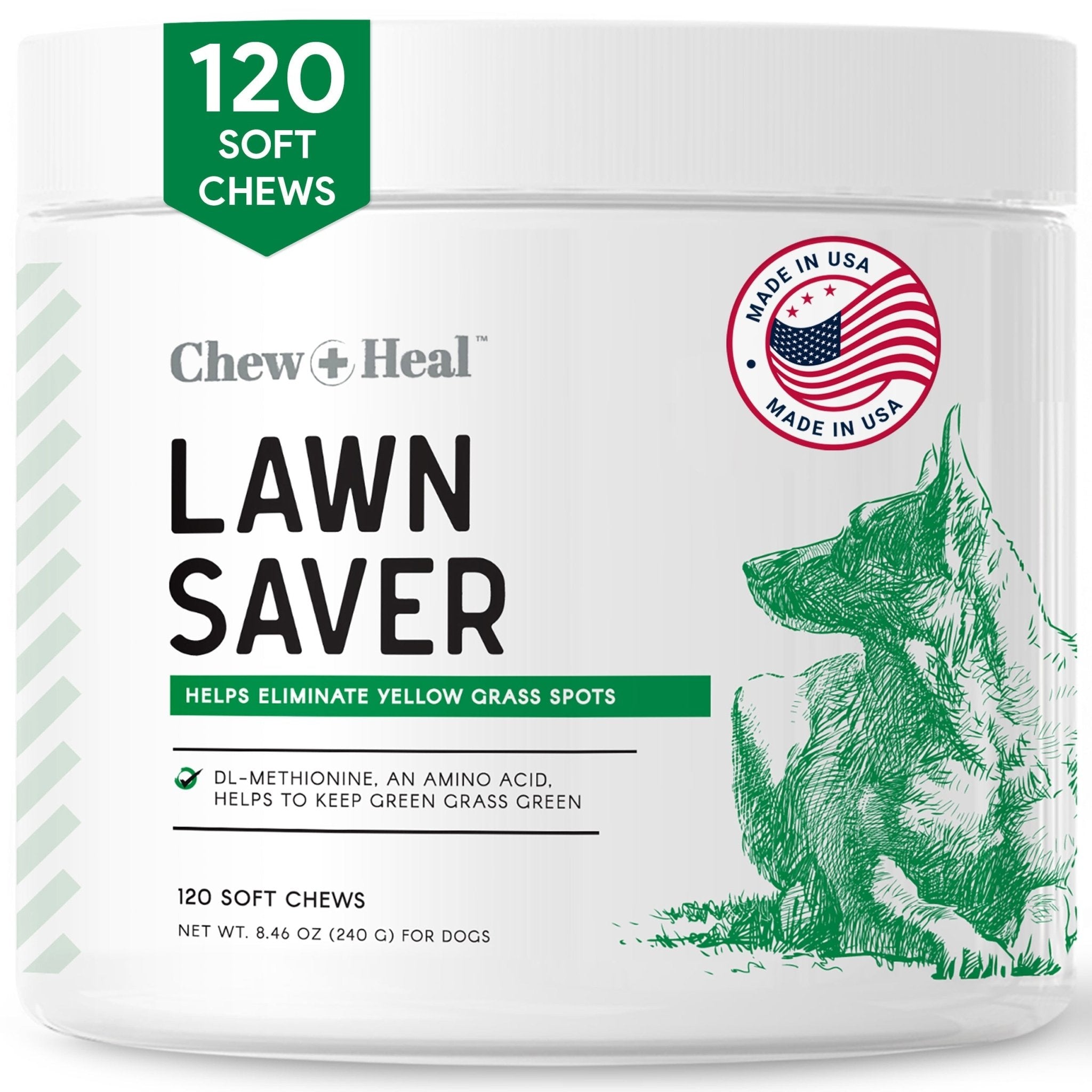 Lawn Saver Soft Chew Lawn Protection Supplement for Dogs - Eva Pet - Chew + Heal