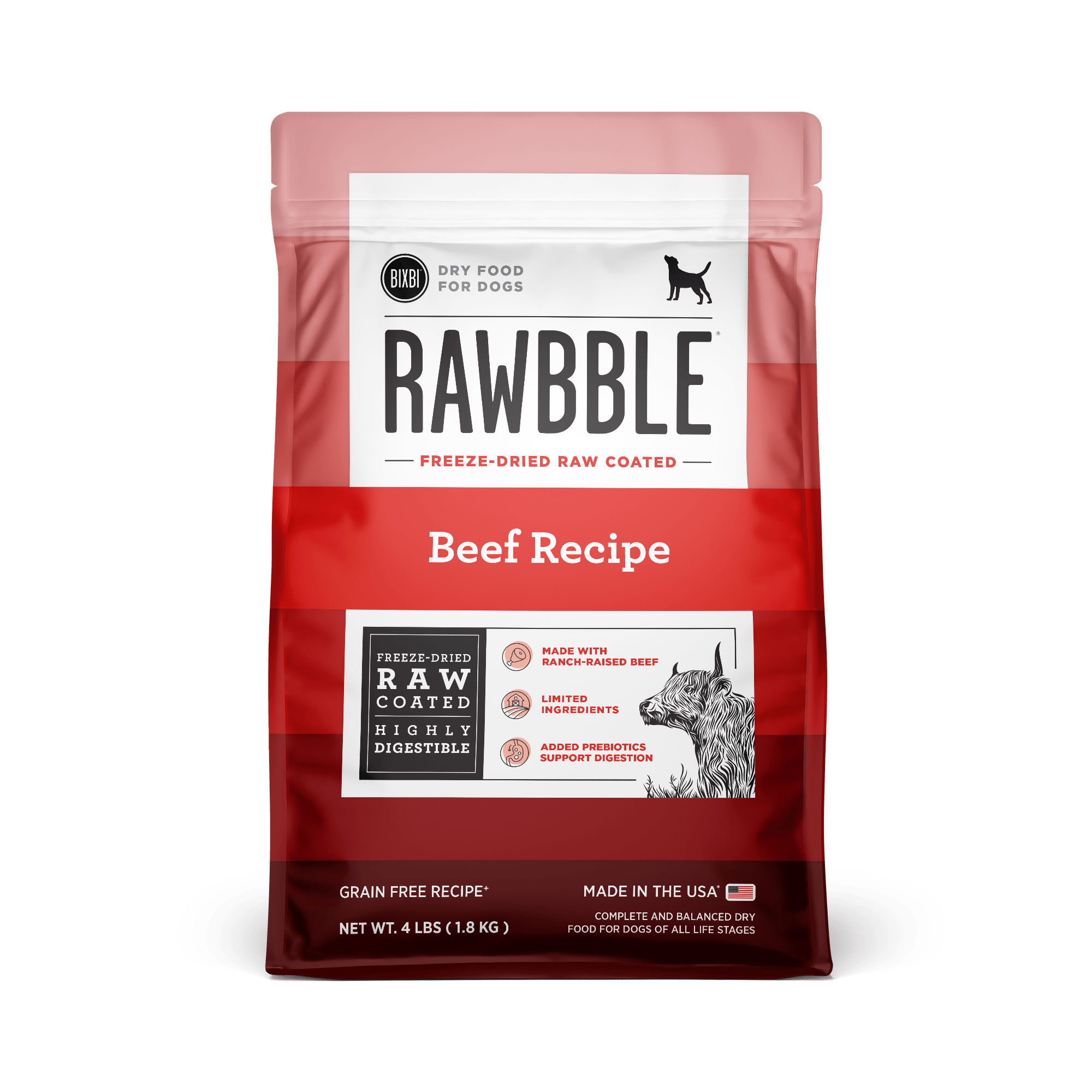 Rawbble® Dry Food for Dogs – Beef Recipe - Eva Pet - Bixbi