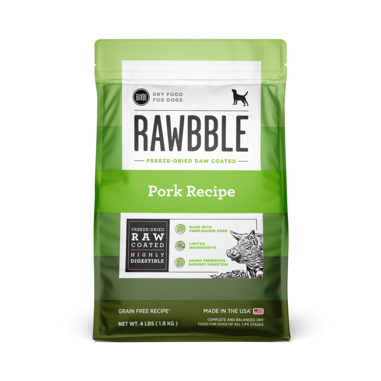 Rawbble® Dry Food for Dogs – Pork Recipe - Eva Pet - Bixbi