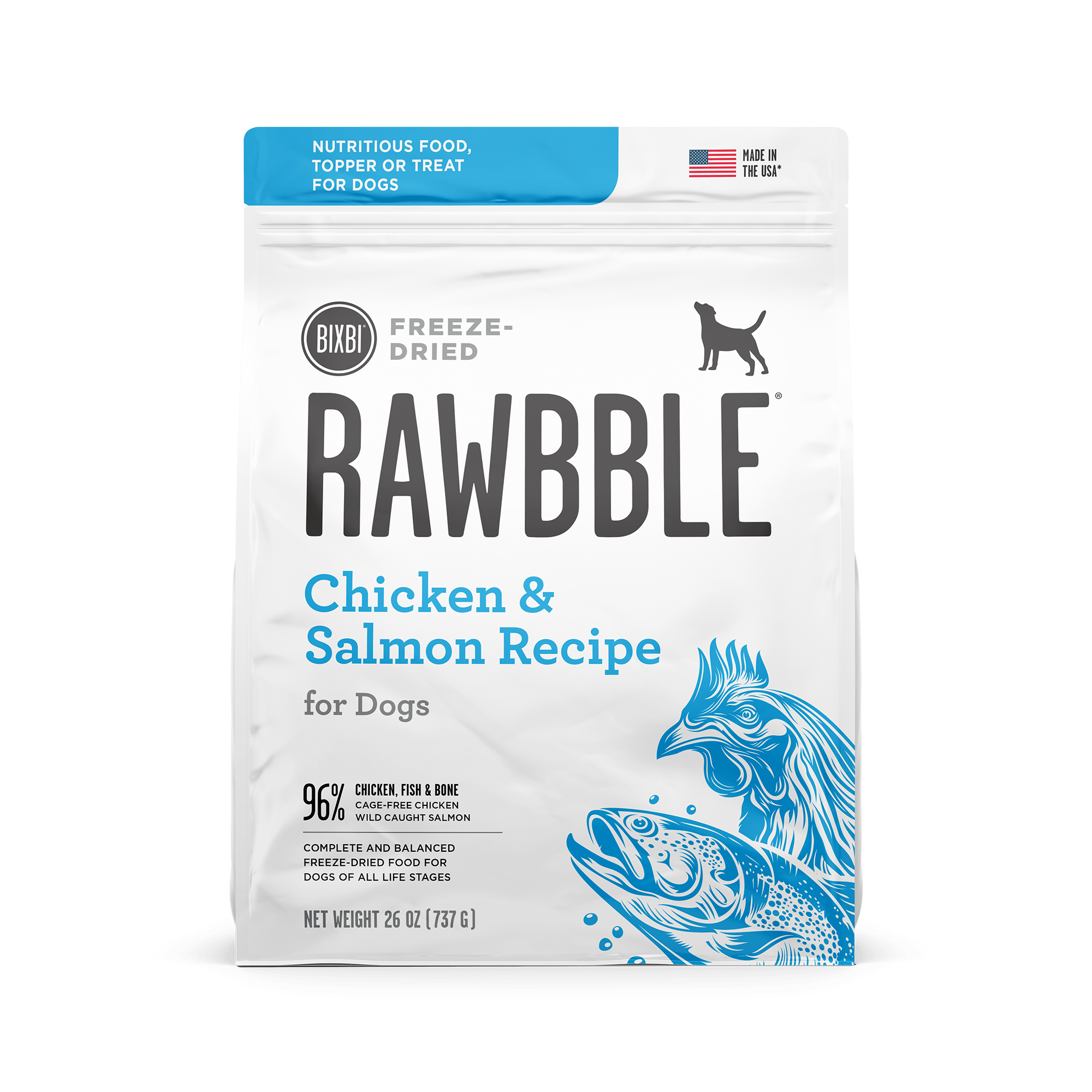 Rawbble® Freeze - Dried Food for Dogs – Chicken & Salmon Recipe - Eva Pet - Bixbi