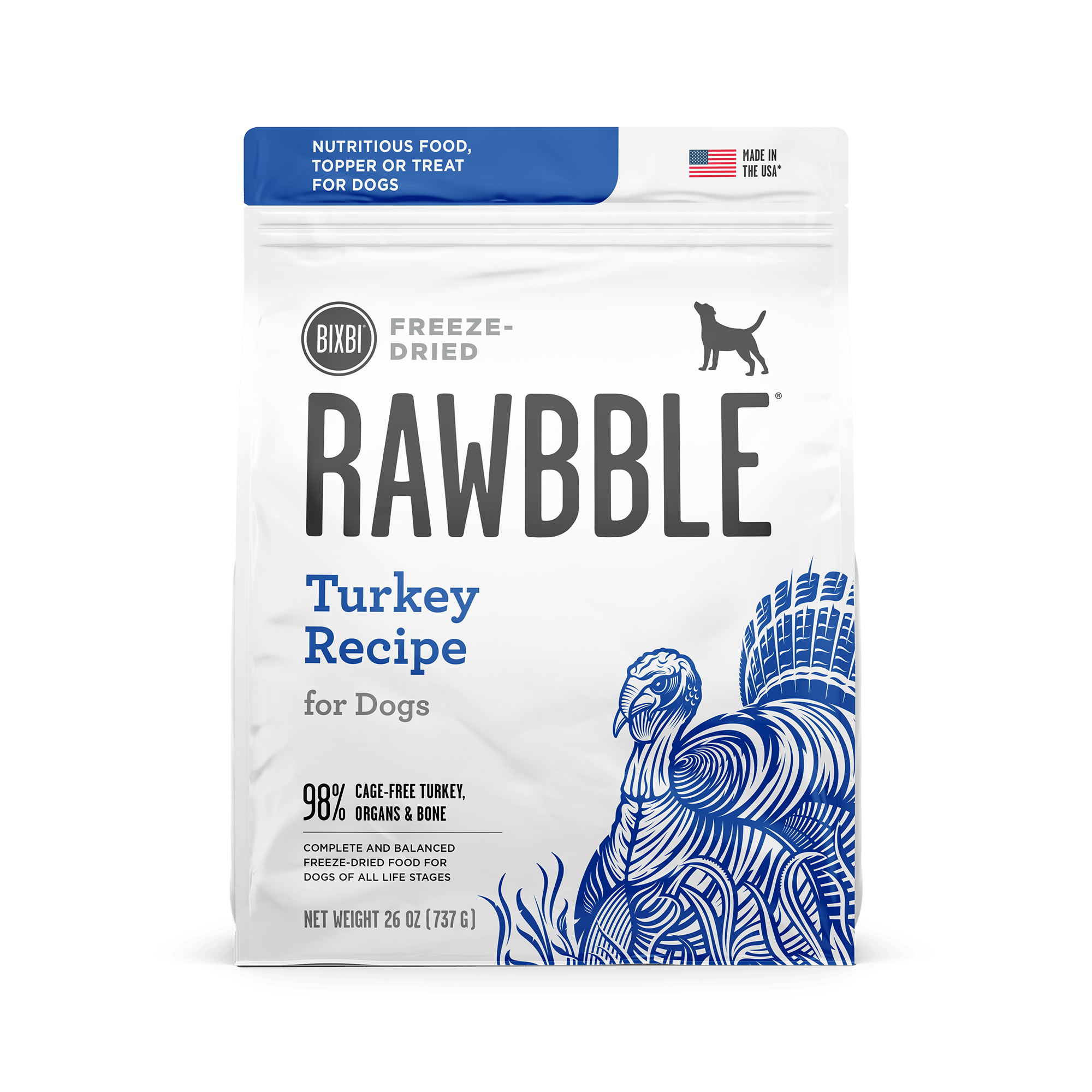 Rawbble® Freeze - Dried Food for Dogs – Turkey Recipe - Eva Pet - Bixbi