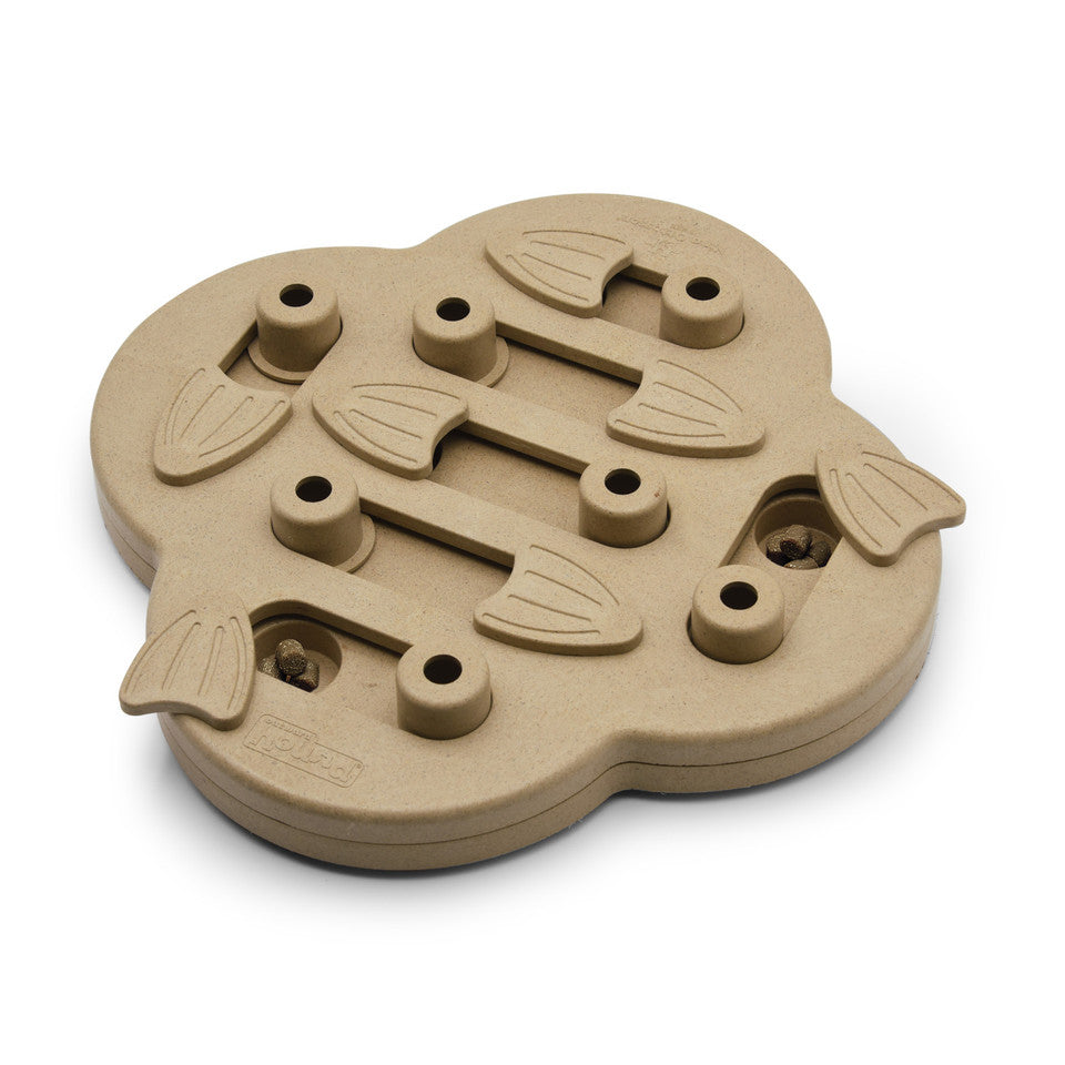 Dog Hide N' Slide Interactive Treat Puzzle Dog Toy, Tan