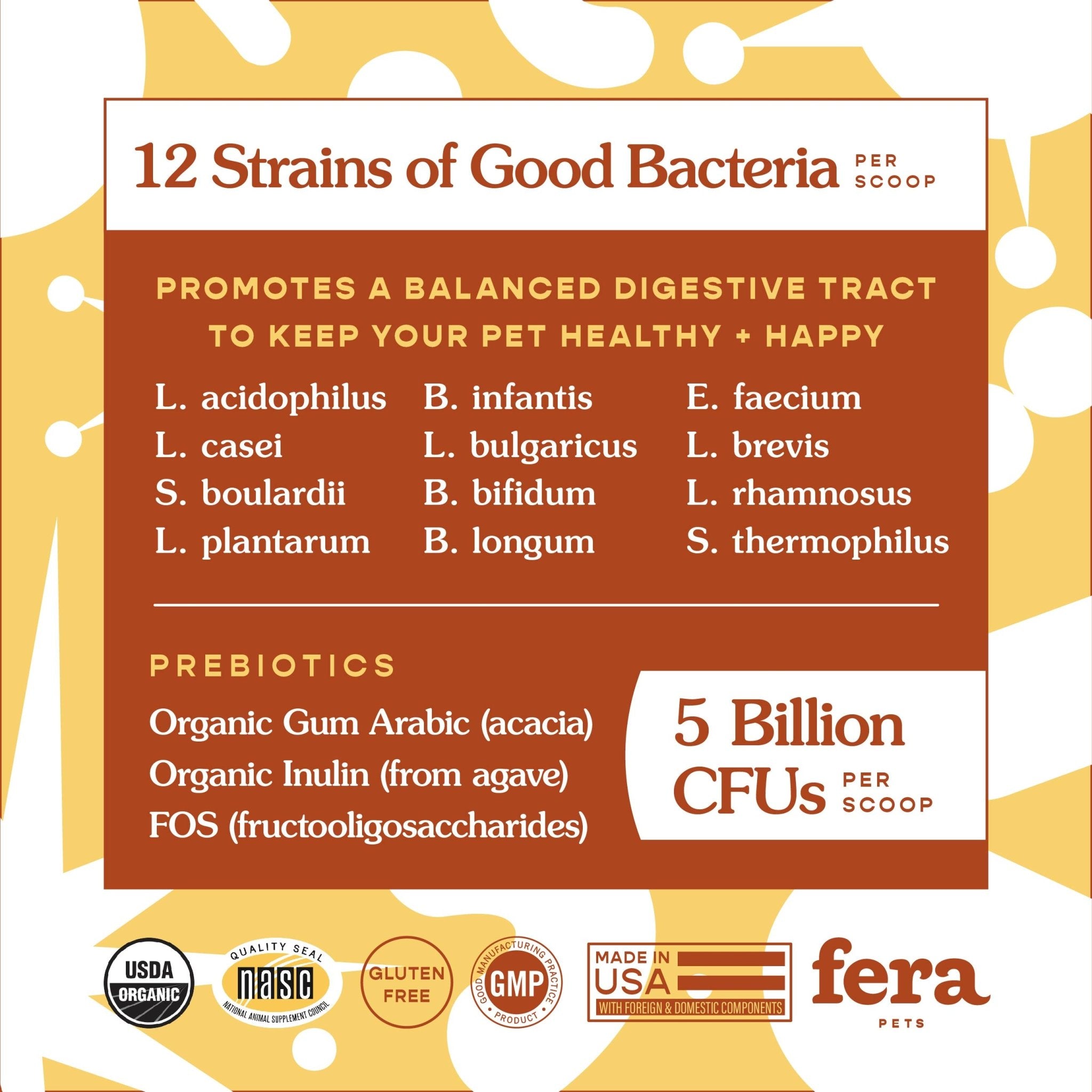 USDA Organic Probiotics with Prebiotics - Eva Pet - Fera Pet Organics