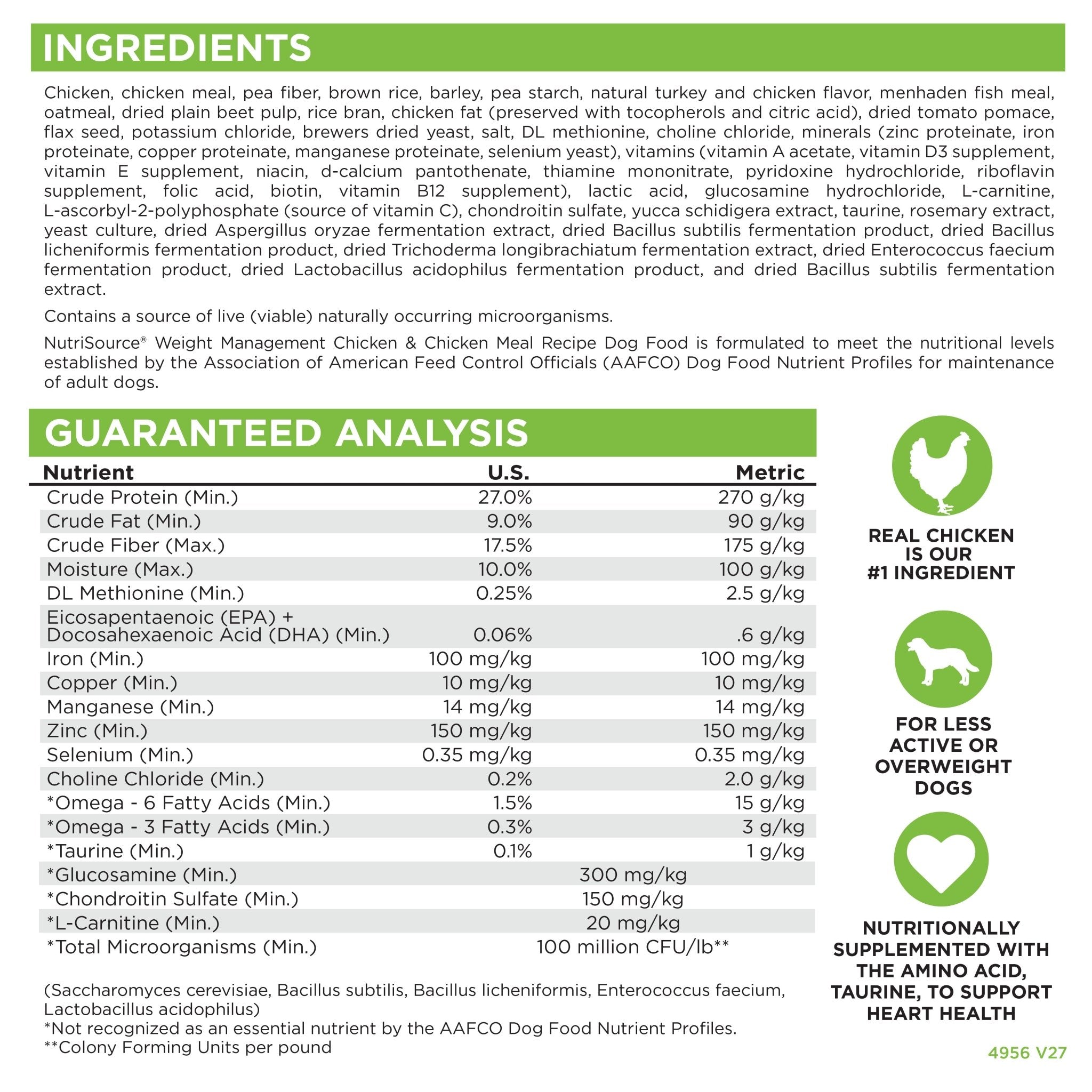 Weight Management Chicken & Rice - Eva Pet - NutriSource
