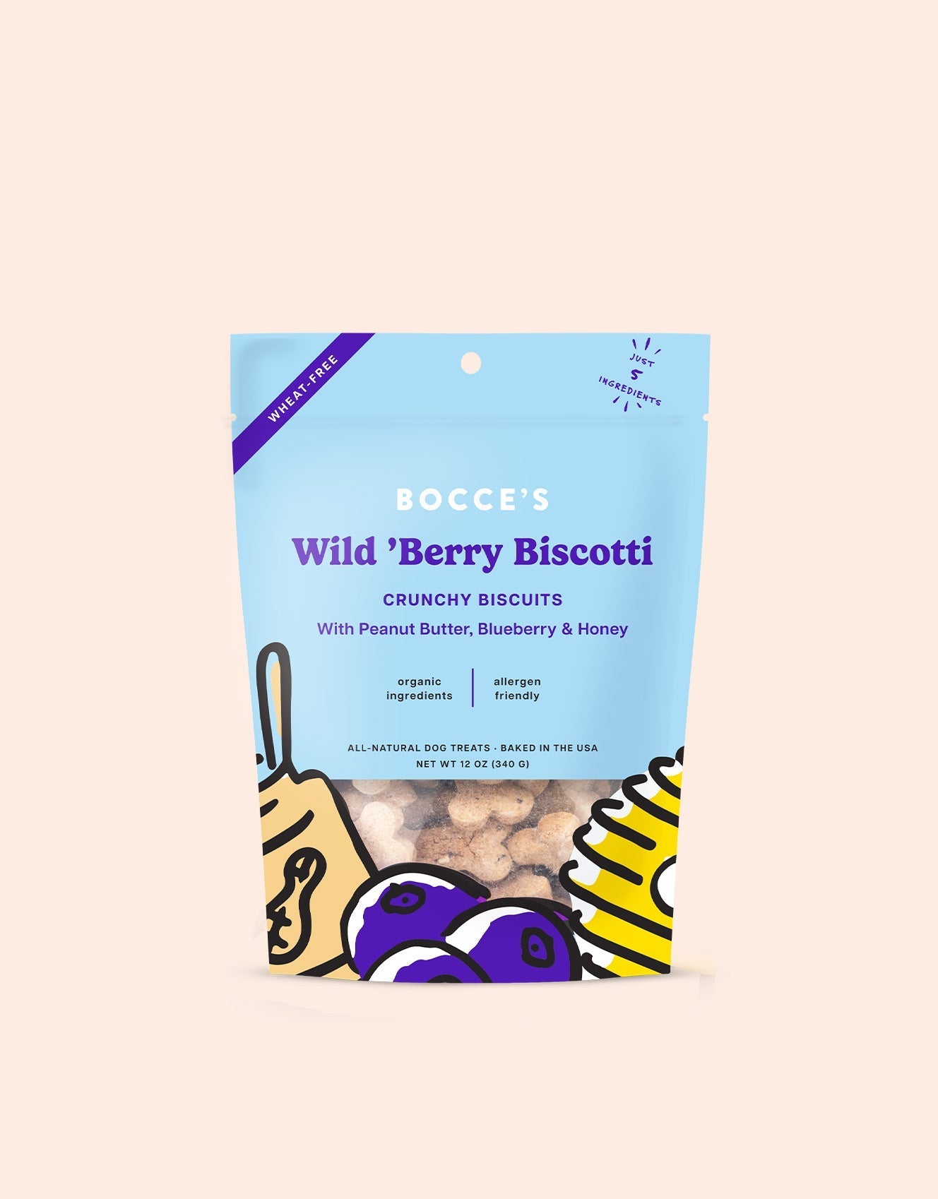 Wild 'Berry Biscotti Biscuits - Eva Pet - Bocce's Bakery